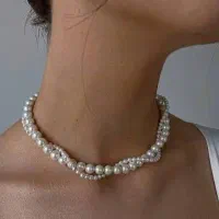 گردنبند مروارید و فیروزه نیشابور