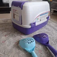ظرف خاک مسقف گربه
