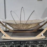 گهواره ننو نوزاد ۸ طنابه چوبی