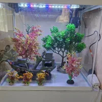 آکواریوم K500 کامل همراه پایه ، تمیز و سالم