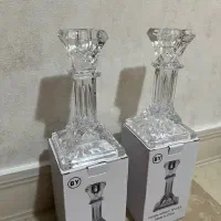 یک جفت شمعدان کریستال خارجی نو