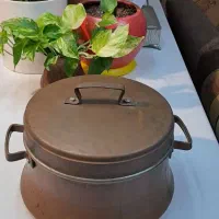 قابلمه مسی دستساز سنگین قدیمی