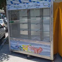 یخچال فریزر ویترینی ایستاده تاپینگ ترازوکارکرده