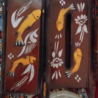 جا کارد و جا دستمالی چوبی