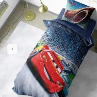 فروش روتختی یک نفره به همراه پرده پسرانه در حد نو