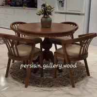 کاستِل میز ناهارخوری چوبی مینیمال زوریل مربع رونیز