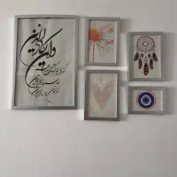 تابلو۵تیکه قاب نقره ای