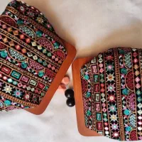 کیف دهانه چوبی سوزن دوزی شده