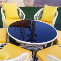 فروش شیشه با میز باغی و یا بدون میز