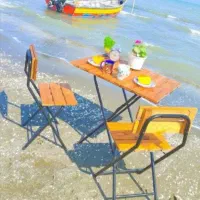 میزو صندلی ناهار خوری ۲ نفره تاشو چوبه روس نونو