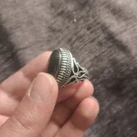 انگشتر برنج با روکش نقره