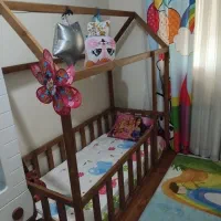 فروش تخت کلبه ی تمام چوب کودک