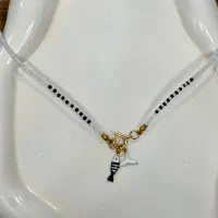 گردنی منجوقی رنگی با پلاک