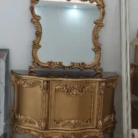 آیینه کنسول تمام چوب راش