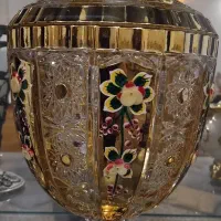 ظرف گل پنبه ایی و سوفله خوری