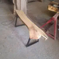 نیمکت چوب گردو روستیک