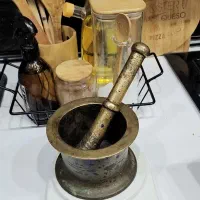 ظرف عسلی فرانسوی.هاون برنجی