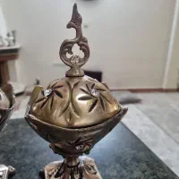 قندان برنز قدیمی و سنگین