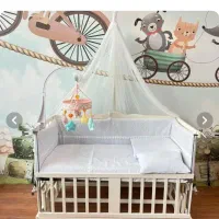 تخت کنار مادر چوبی مدل سلیکا