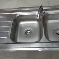 سینک ظرفشویی به همراه شیر اهرمی