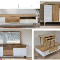 میز تیوی جلومبلی آینه کنسول جاکفشی مدل دورنا