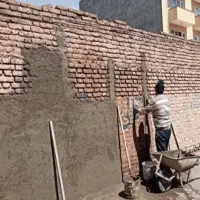 سیمانکاری وشیب بندی پشت بام ولکه گیری گچکاری