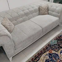 مبل چستر راحتی ۷نفره در حد نو