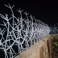نرده میلگردی نوک تیز گلدار حفاظتی
