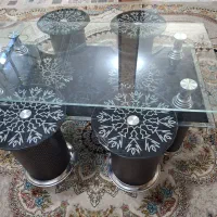 میز عسلی شیشه ای