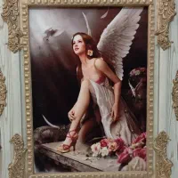 ظریف تبریز تابلو فرش با قاب چوب  عیدهدیه کادو