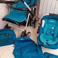 سرویس کالسکه .کریر. کیف لباس و فلاسک . زیرانداز