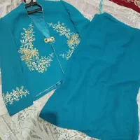 کت دامن سبزآبی سایز50