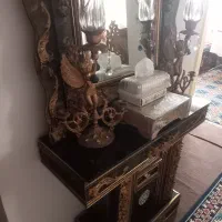 اینه کنسولومشکی طلایی سالم
