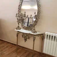 اینه وکنسول قدیمی ومحکم برنز بدون شمعدان