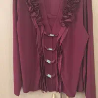 بلوز زرشکی مجلسی