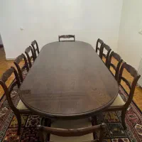 میز غذا خوری ۱۰ نفره چوب (استاد فرجی)