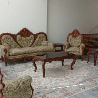 مبل استیل چوب گردو نو و سالم