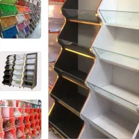 استند تنقلات چای تخمک نبات ویترین آجیل قفسه قنادی