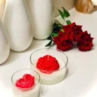 شمع در ظرف شیشه ایی