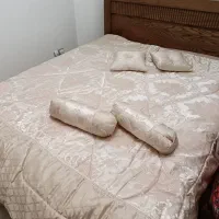 رو تختی ساتن ژاکارد دو نفره مناسب جهیزیه