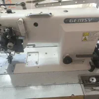 چرخ خیاطی استپ دار دوسوزنه حرفه ای در حد نو gemsy