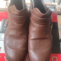 نیم بوت چرم زنانه