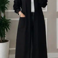مانتو مشکی بلند سایز ۳۶ و ۳۸