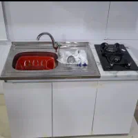 کابینت ست فلزی ظرفشویی سینک اجاق گاز رومیزی