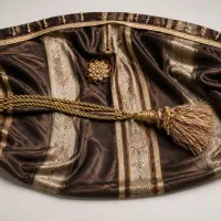 یال پرده کلاسیک، طرح سلطنتی با منگوله طلایی