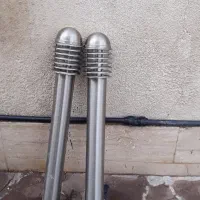 کنتور فرعی و پایه چراغ استیل حیاطی