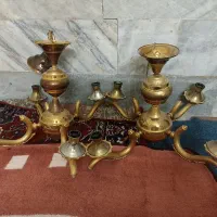 ۴عدد لوستر برنزی جنس قدیمی..