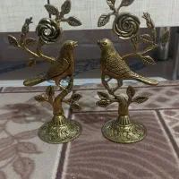 مجسمه برنز دکوری گل و بلبل