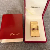 فندک طلایی Derui با جعبه
