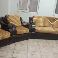 مبل ده نفره چرم ، خیلی تمیز .  و سالم
